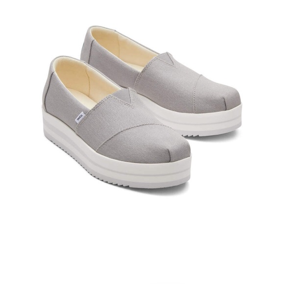 Toms Shoes - TOMs Alpargata Midform Espadrille, Drizzle Grey, 9 1/2, NWT